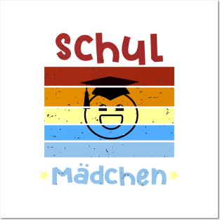 Schulmädchen 1. Klasse Smile Schulbeginn T shirt Posters and Art